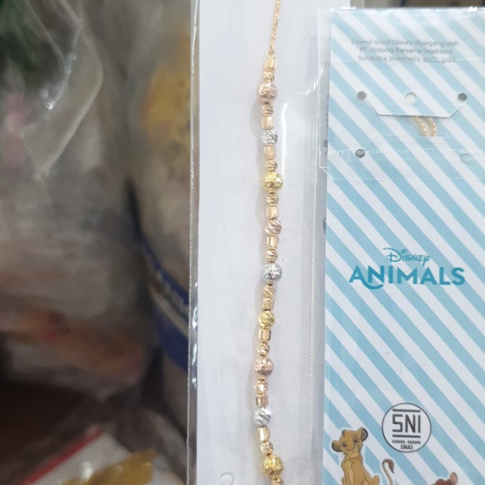 ✨Sale Gelang Serut Pentol Kombinasi Putih Rosegold Emas Asli 700 70 Ubs Terbatas