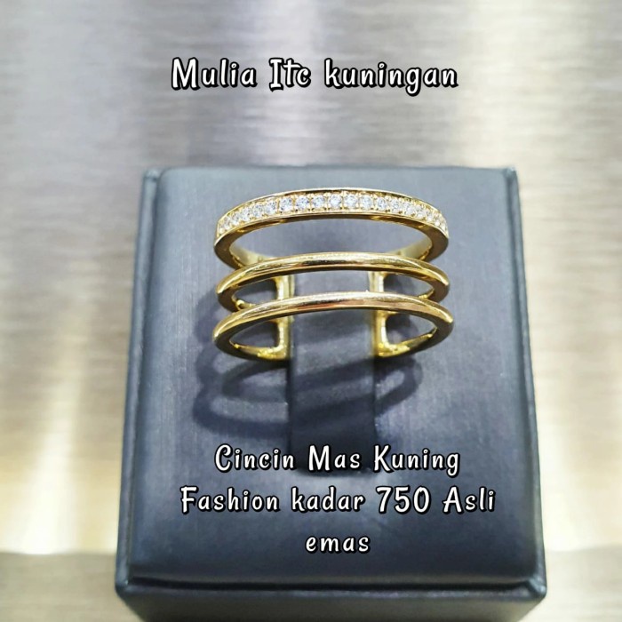 ✨Termurah Cincin Mas Kuning Fashion Kadar 750 Asli Emas Terbaru