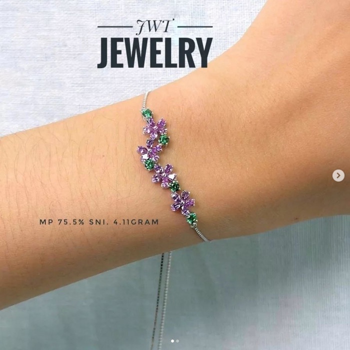 ✨Sale Gelang Tangan Serut Emas Sandra Dewi Gold Violet Series Vol 2 Limited