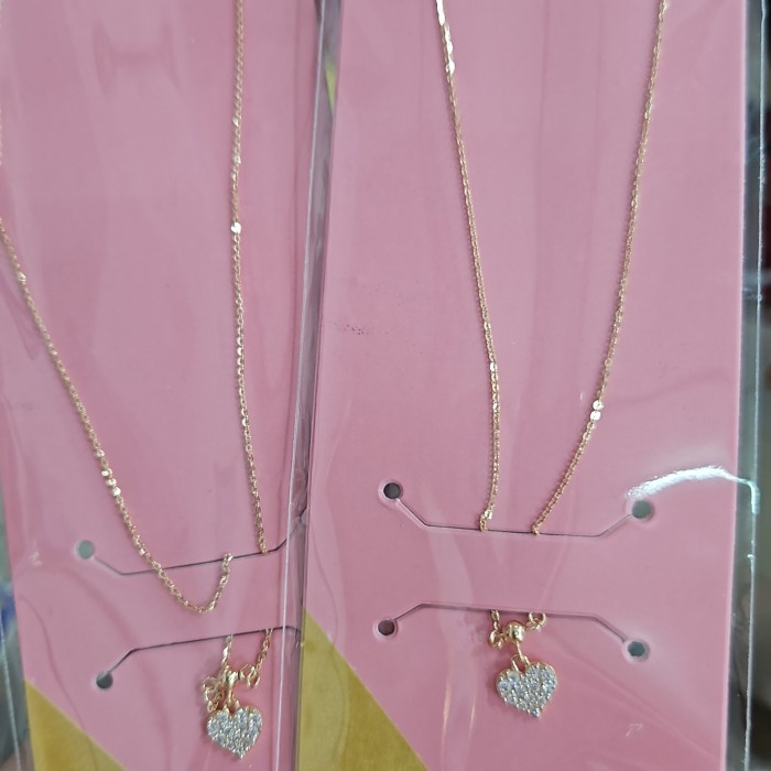 ✨Sale Kalung Koye Liontin Love Hati Polos Murah Hwt Emas Asli 375 8K Gold Limited