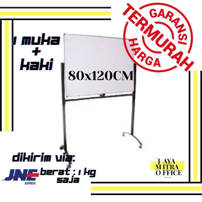 

✨Sale Papan Tulis Whiteboard Kaki 1 Muka Sakana 80 X 120 Cm Berkualitas