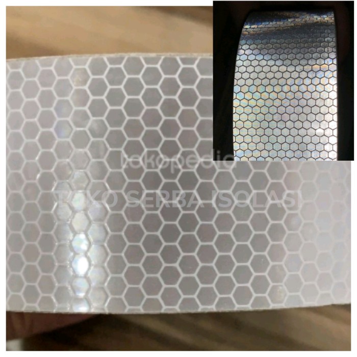 

✨Ready Stiker-Scothlite/Reflektif Silver Sarang Tawon Size 10Cm × 45Meter Berkualitas