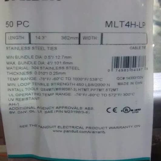 

✨Ready Kabel Ties Panduit Stainless 362Cm/ Terbaru