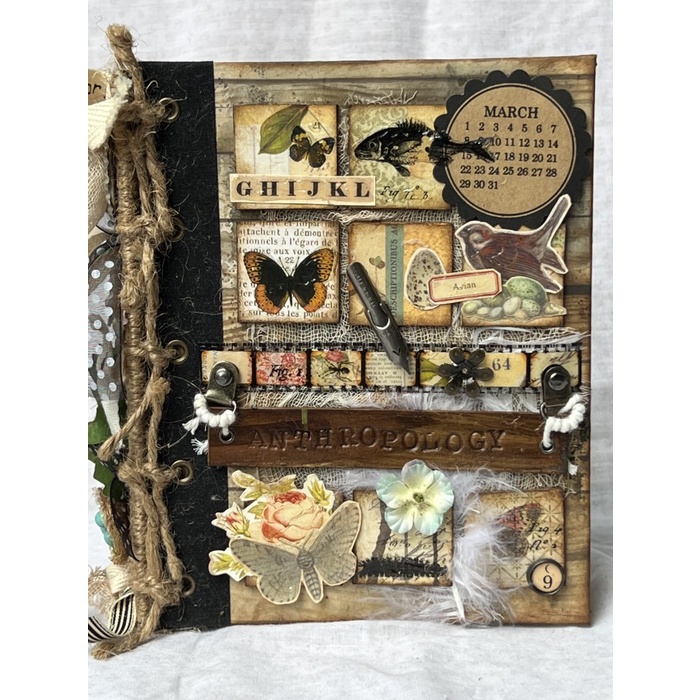 

✨Sale Handmade Journal Binding Vintage 7 Gypsies Tim Holtz - Conservatory 8 Limited