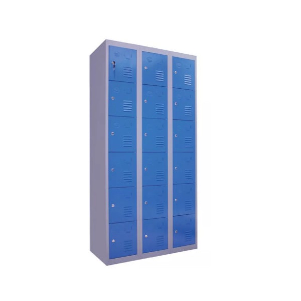 

✨Ready Zehn Lc00106-3B 3 Column 6 Tiers Blue Metal Locker Diskon