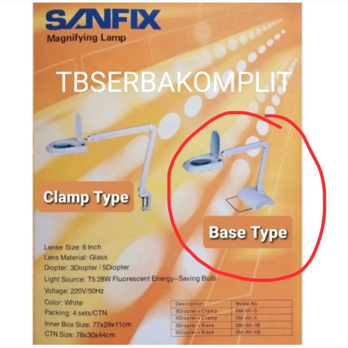 

✨Sale Lampu Kaca Pembesar 6 3 Diopter Meja Magnifier Lamp Sanfix Sm60-3B Diskon