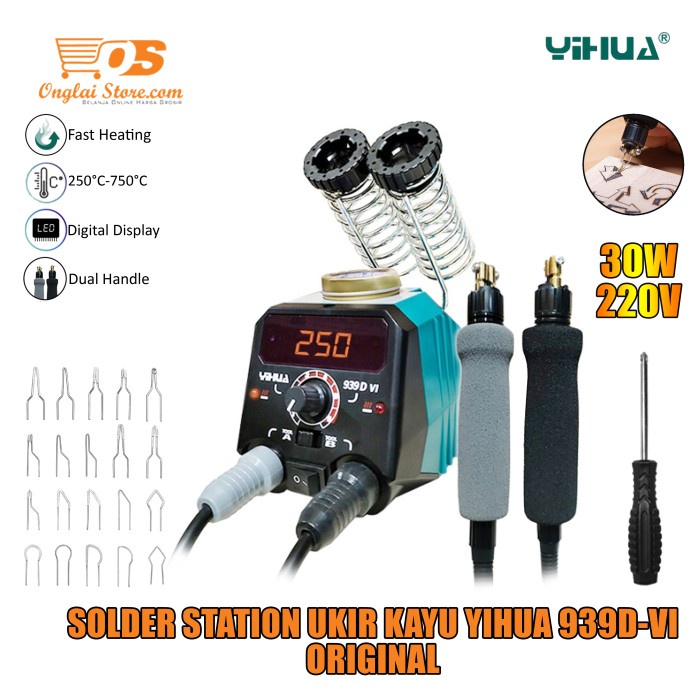 

✨Ready Yihua 939D-Vi Solder Ukir Lukis Kayu Pyrography Wood Carving Burning Terbatas