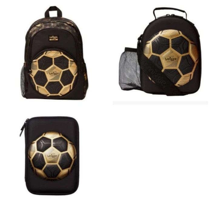 

✨Sale Smiggle Soccer Gold Backpack Curve Hardtop Pencil Case/ Smiggle Terbaru