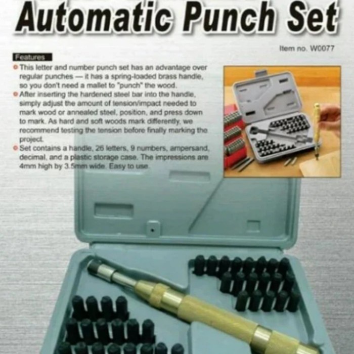 

✨Ready Stamp Punch Diy Set 37 In 1 Size 3 Mm Puncher - Number Letter Patter Terbaru