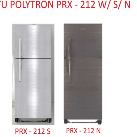 ✨Ready Kulkas Polytron Prx-212S Lemari Es 2 Pintu Silver Terbaru Low Watt Diskon