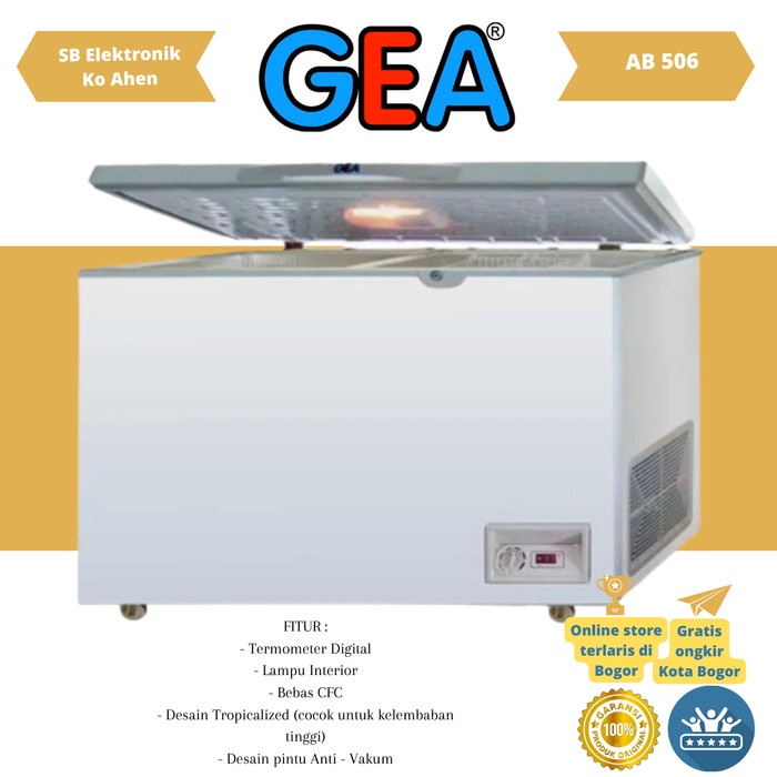 ✨Ready Chest Freezer Gea Ab-506 Tx Kapasitas 500Lt Limited