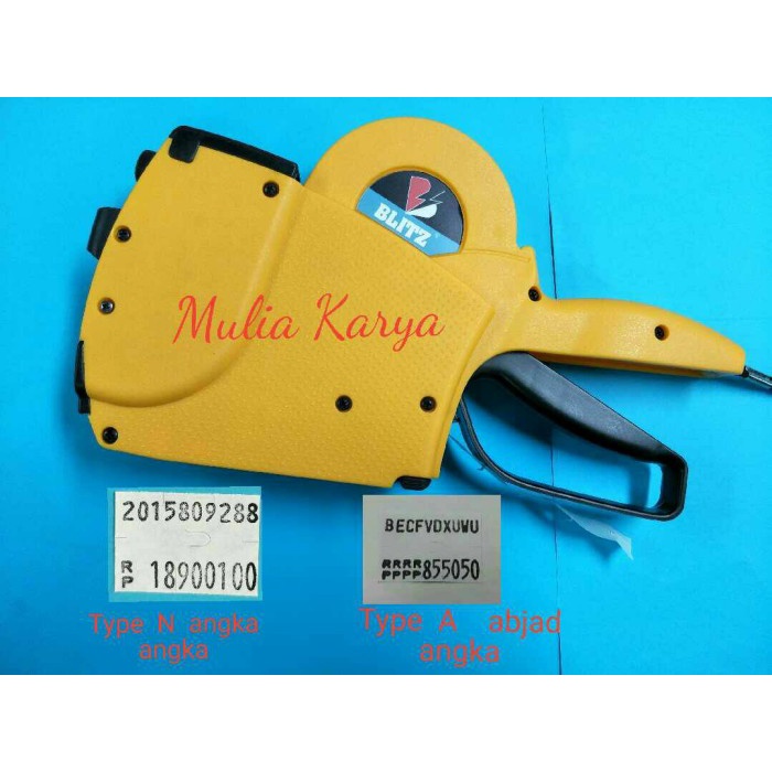 

Paket Alat Mesin Italia Label Harga Blitz type A atau N