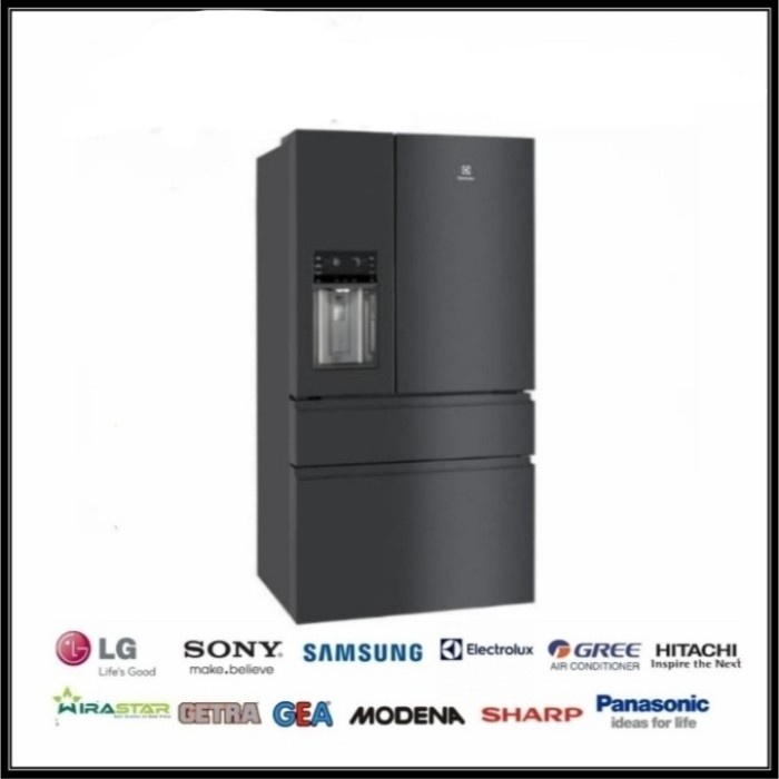 ✨Original Electrolux Ehe6879A-B Kulkas French Door Inverter Nutri Fresh Diskon