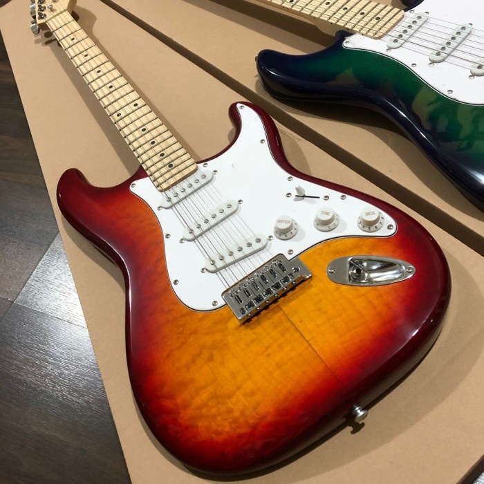 ✨New Ori Gitar Elektrik/Listrik Model Stratocaster 100 Original Xrp Full Set Terbatas