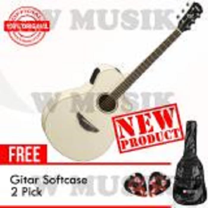 ✨New Yamaha Gitar Akustik Apx600Vw/Apx600 - Vintage White  Gratis Softcas Terbatas