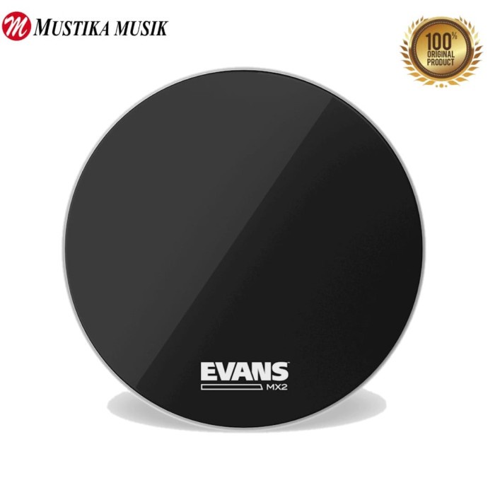 WIN- HEAD BASS DRUM 26 EVANS MX2 BLACK BD26MX2B