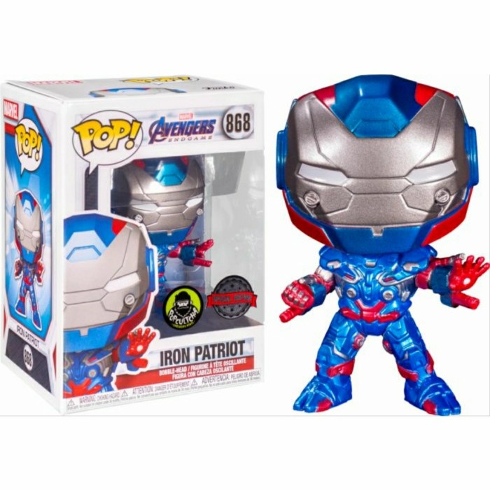 ✨Baru Funko Pop Exclusive Popcultcha Marvel Avengers Endgame - Iron Patriot Berkualitas
