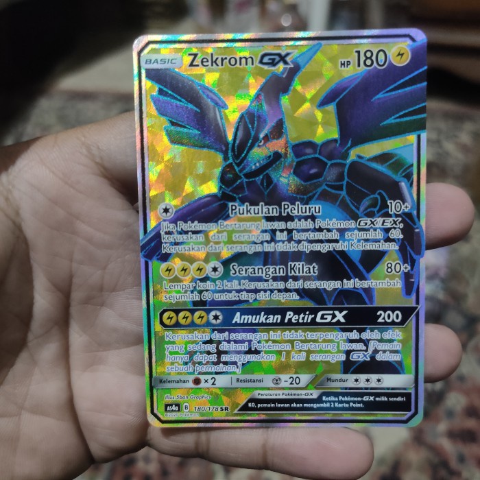 ✅Termurah Kartu Pokemon Zekrom Gx 180/178 Sr Rare Fresh Berkualitas