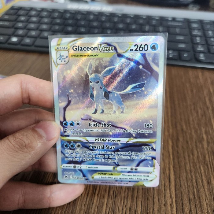 ✅Termurah Kartu Pokemon English - Crown Zenith - Glaceon Vstar Terbaru