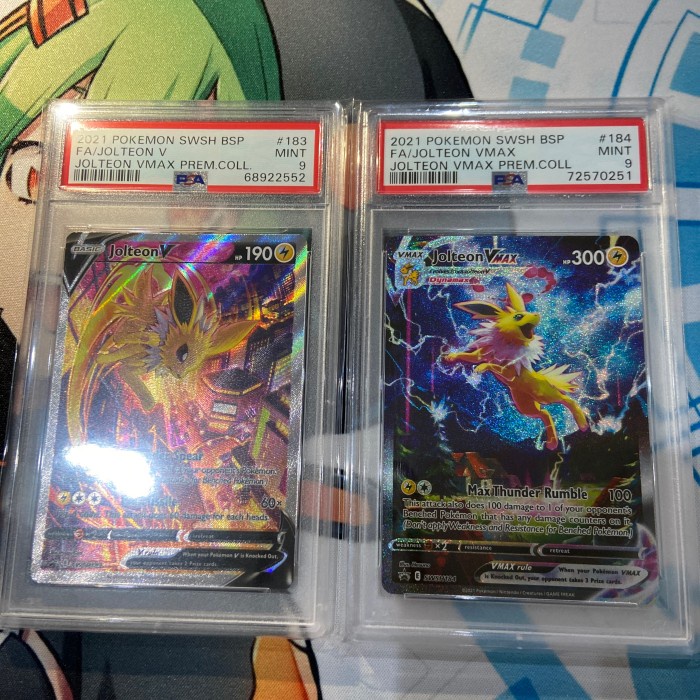 ✅Termurah Kartu Pokemon En English Prem.Coll Jolteon V Vmax Fa Sr Hr Aa Psa 9 Diskon