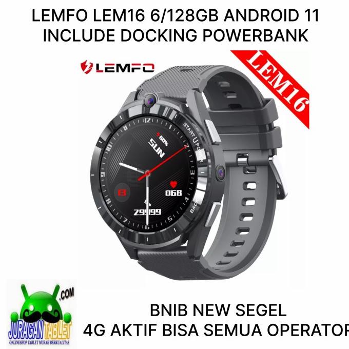 New Sale Lemfo Le6 4G Lte 6/128Gb Wifi Gps 1.6" Smartwatch Phone Android 11 Limited Edition