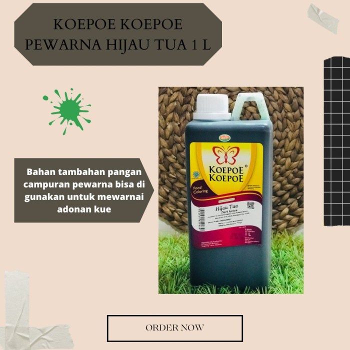 

:=:=:=:=] KOEPOE KOEPOE PEWARNA HIJAU TUA 1 LITER