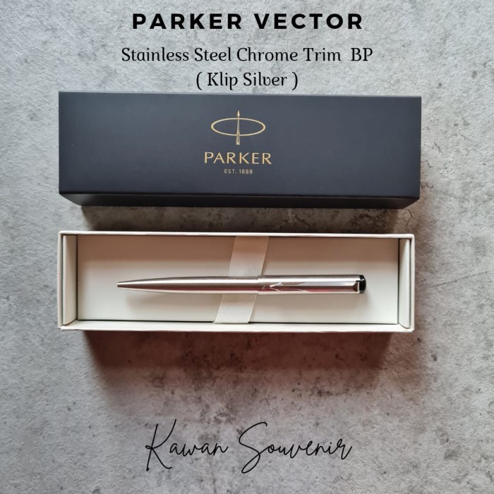 

Pulpen Parker Original Vector Stainless Steel Ct (Klip Silver) Bp