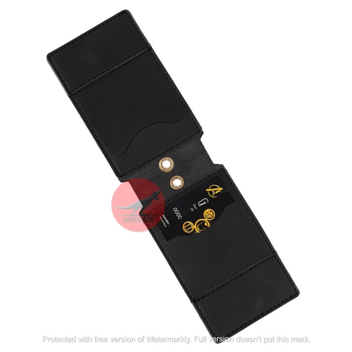 

NAME TAG KULIT FRONT HITAM LANYARD MAGNET ID CARD HOLDER KOPER PEGAWAI