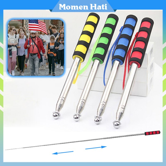 

Ready stock] 2M Tongkat Bendera Sembilan Knot/Tongkat Bendera Tour Leader Portable