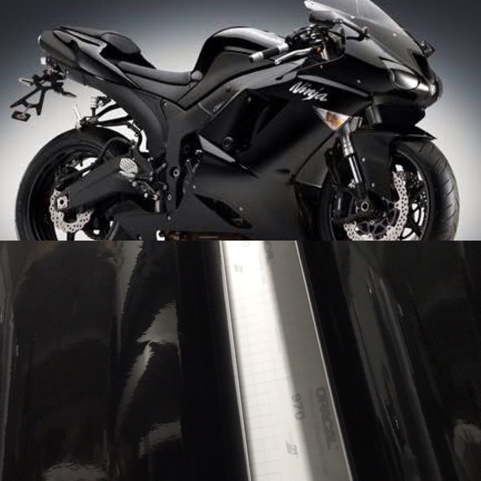 ✅Ori Oracal 970 Hi Gloss Black G 070 Stiker Mobil Premium Hitam Kilap Licin Berkualitas
