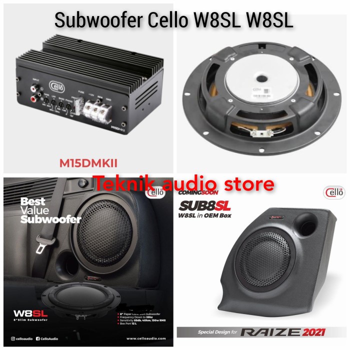 ✅New Ori Subwoofer Oem Aktive Cello 8Inch W8Sl Ultimate Pajero-Xpander Limited