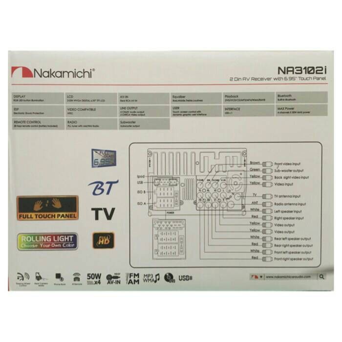 ✅New Ori Promo Tv Mobil/Dvd Double Din/Headunit Nakamichi Layar 6.9 Inch Type N Limited