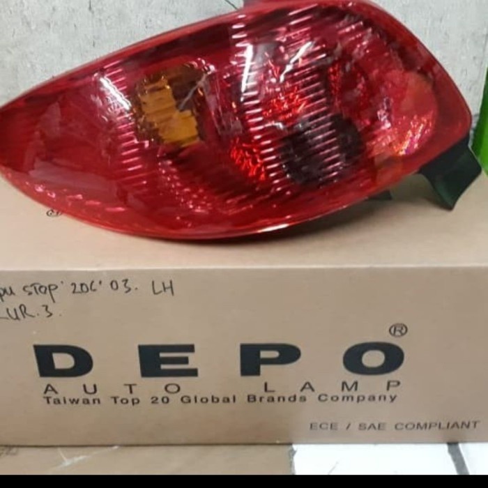 ✅Baru Lampu Belakang / Stop Lamp Kanan Peugeot 206 Th 2003 - 2004 Depo Terbaru