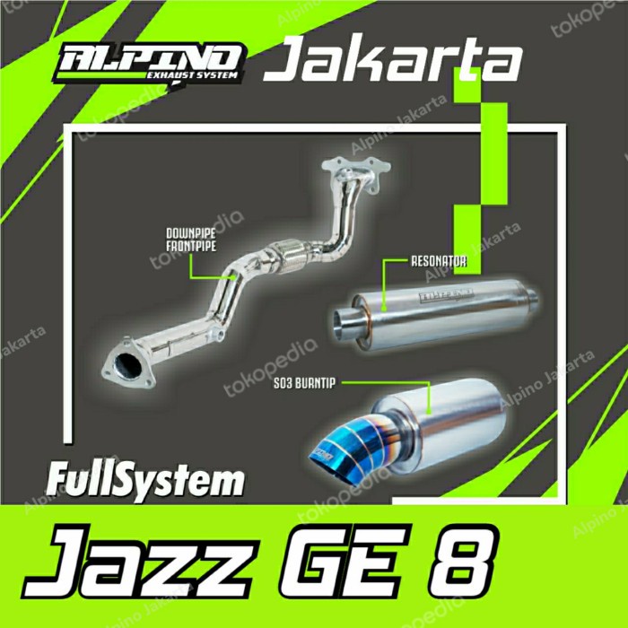 [Original] Fullsystem Alpino Exhaust Jazz Ge 8 Alpino S 03 Burntip Diskon