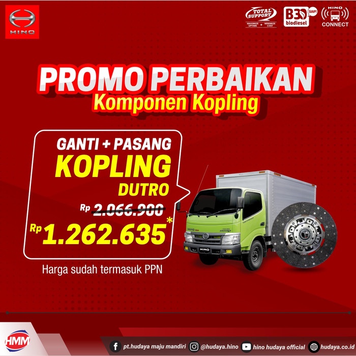 [New Ori] Campaign Perbaikan Komponen Kopling Hino 300 Dutro Terbaru