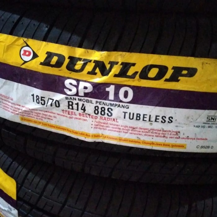 [New] Tyre Ban Mobil 185/70 Ring 14 Dunlop Sp 10 Limited