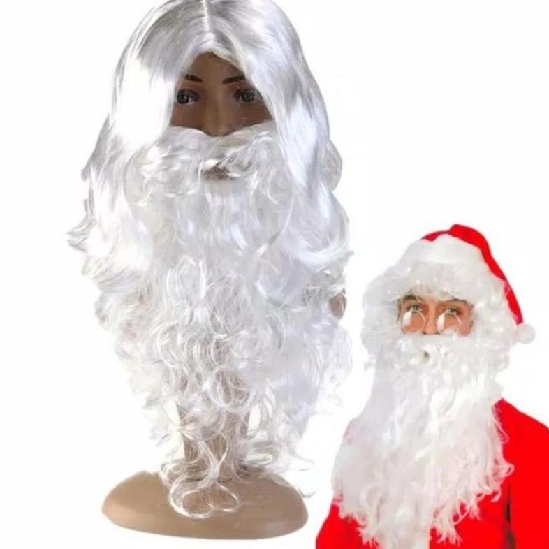 berkualitas Jenggot Santa Claus/Wig Santa Claus Panjang sale