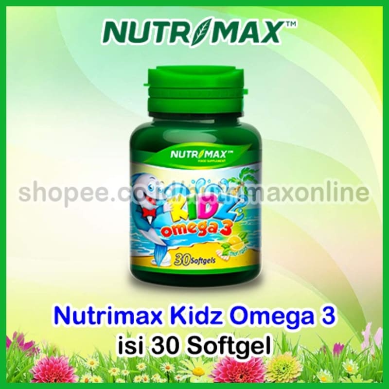 Nutrimax Kidz Omega 3 Isi 30 Vitamin Omega3 Minyak Ikan Salmon Untuk Buat Otak Bayi Anak Kids Kid Su