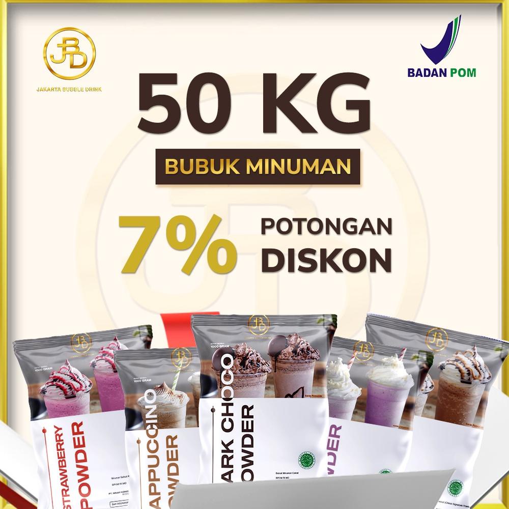 

Promo - Paket Hemat 50 Pcs 1Kg - Bubuk Minuman Jakarta Bubble Drink All Varian Rasa Mix 50 Pcs !