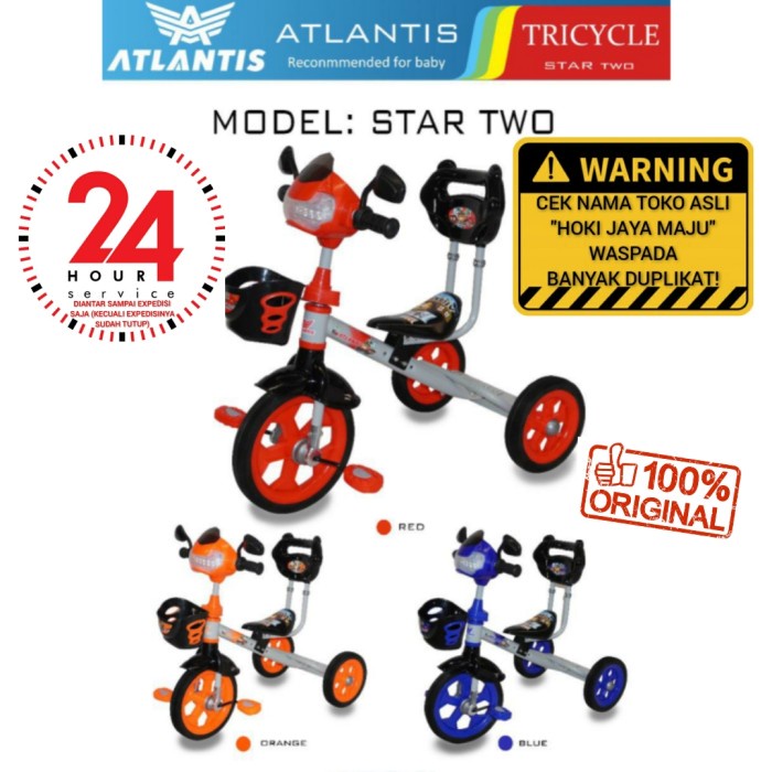 ✨Original Sepeda Roda Tiga Anak Atlantis Diskon