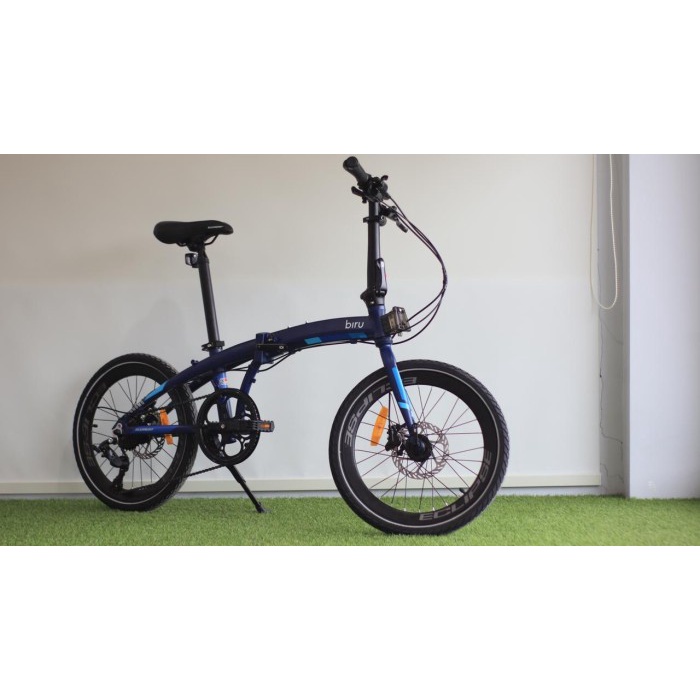 ✨Original Sepeda Lipat Folding Bike 20 Element Ecosmo Biru 8 Speed Hidrolik Disc Terbatas