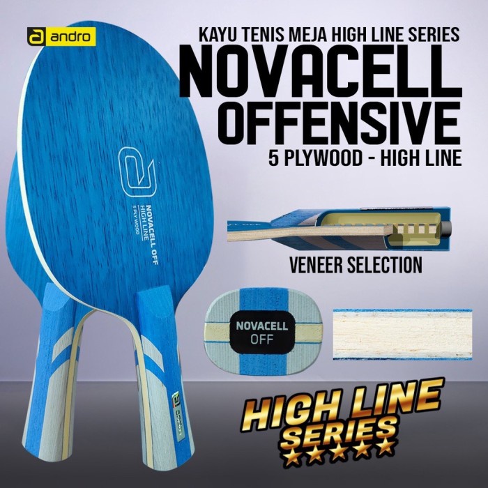 ✨Ori Kayu Bet Tenis Meja Andro Novacell Offensive 5 Plywood Germany Limited