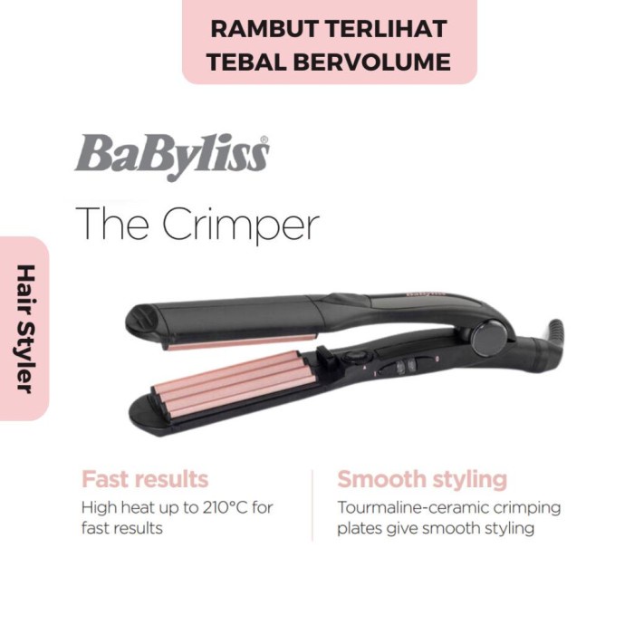 ✨New Ori Babyliss Paris The Crimper 2165Ce Catok Genteng Akar Rambut Limited