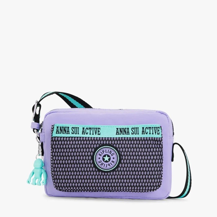 ✨New Kipling Abanu X Anna Sui Active Original Shoulder Bag Wanita-Lilac Limited