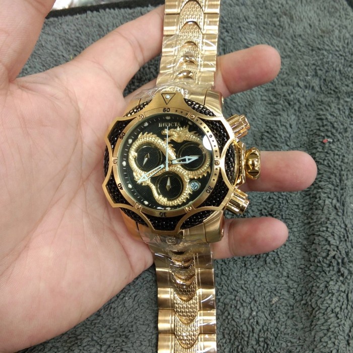 ✨Termurah Invicta Rantai Gold Dragon Super Premium Terbaru
