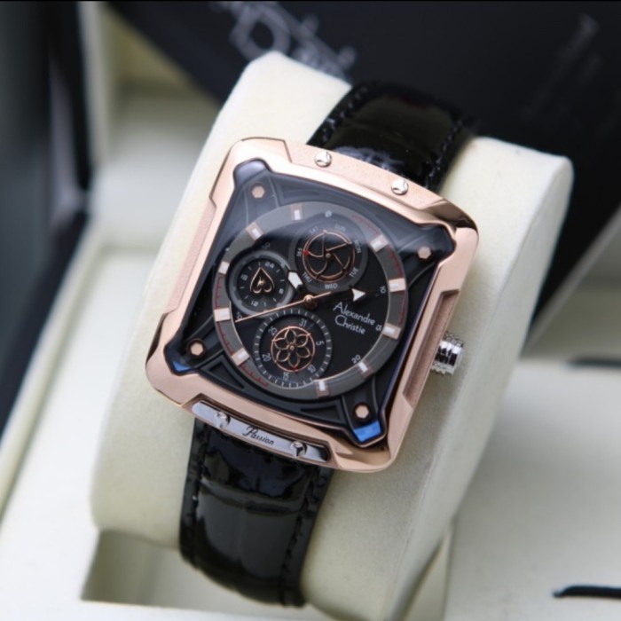 ✨Termurah Alexandre Christie Ac 3030 Black Rosegold Ac3030 Wanitaoriginal Terbatas