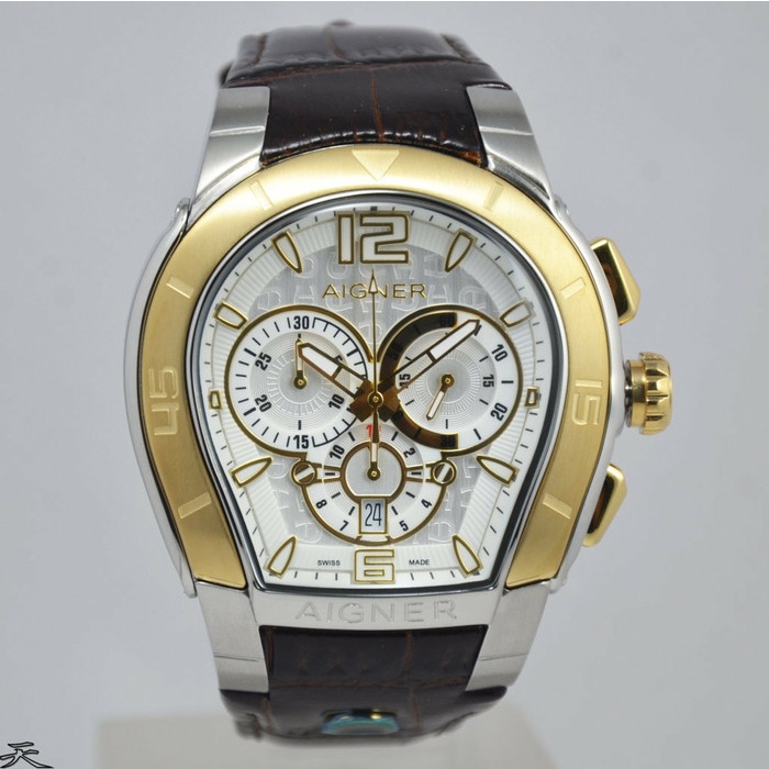 ✨Sale Jam Tangan Pria Original Aigner Palermo Chrono A58514 Swiss Made Berkualitas