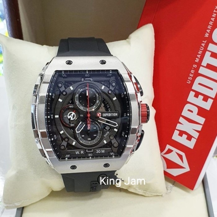 ✨Ready Jam Tangan Pria Expedition E 6782/ E6782 Original Black Silver Terbaru