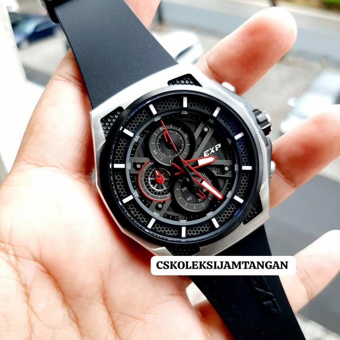 ✨Sale Jam Tangan Pria Expedition E 6842 E6842 Exp6842 Silver Black Original Terbaru