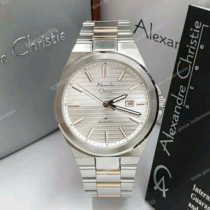 ✨Sale Alexandre Christie Ac 8563 / Ac 8563Md Siver Kombi Original  Garansi Diskon